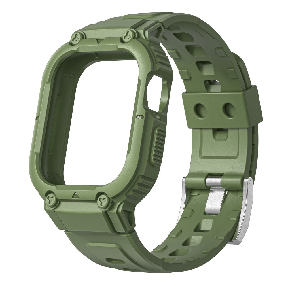 Bracelet avec coque Aventure Apple Watch 45mm Series 9, vert