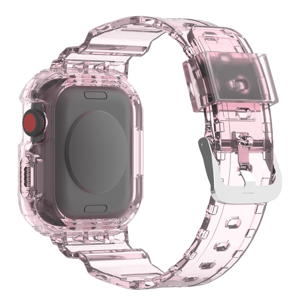 Bracelet avec coque Crystal Apple Watch 44mm, rose