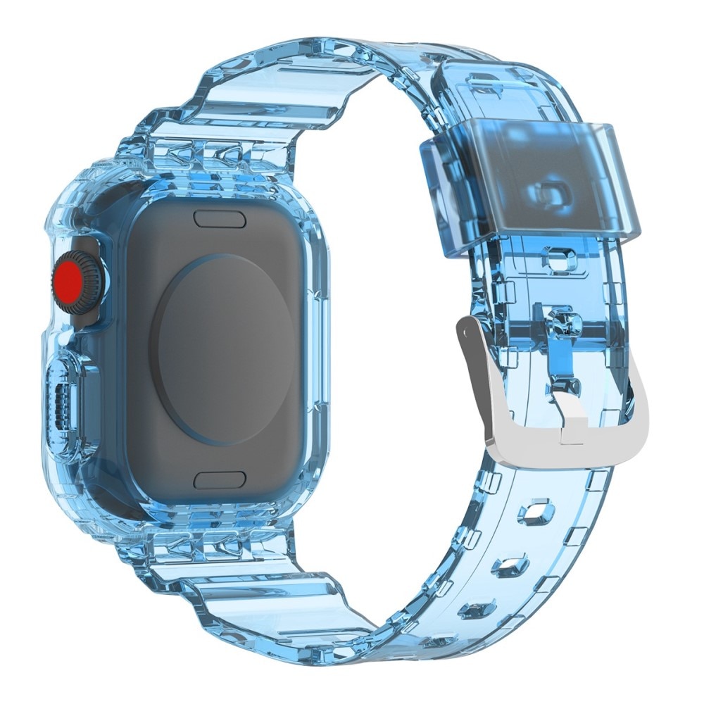 Bracelet avec coque Crystal Apple Watch 45mm Series 7, bleu