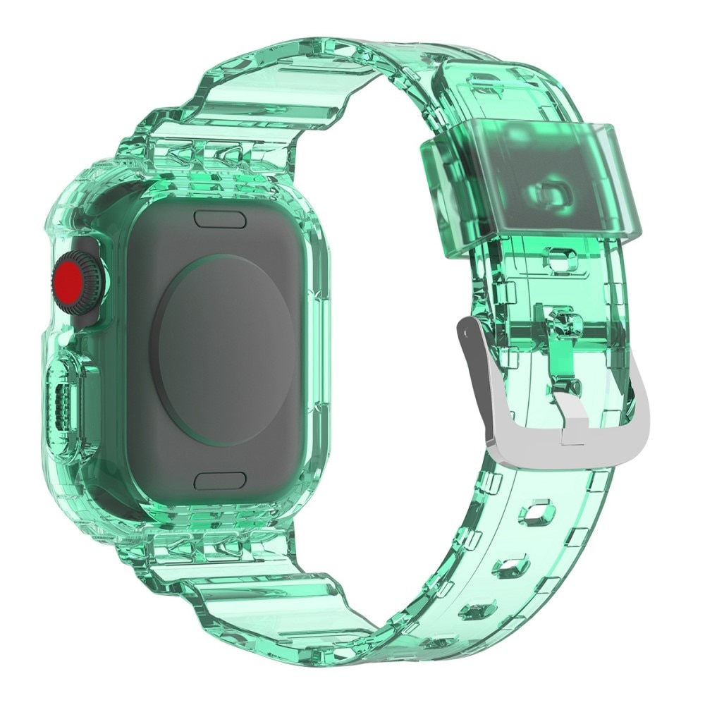 Bracelet avec coque Crystal Apple Watch SE 44mm, vert