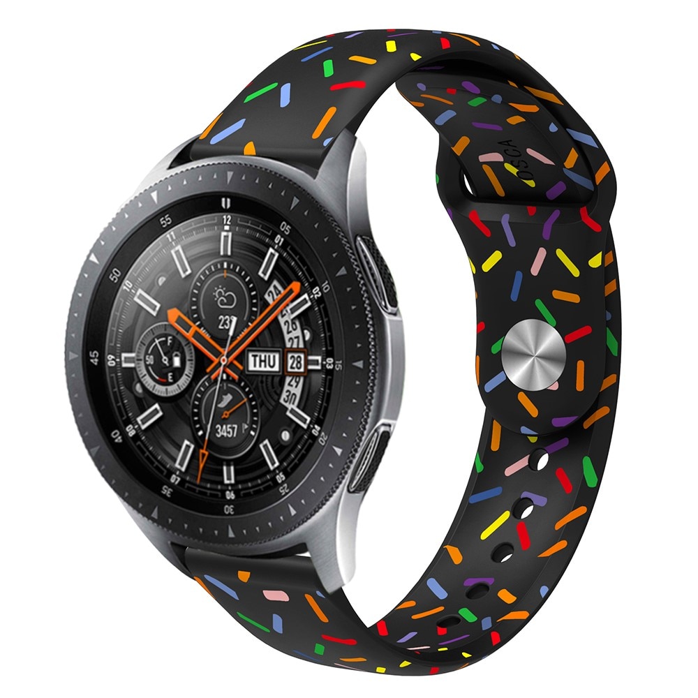 Bracelet en silicone pour Huawei Watch GT 4 46mm, noir paillettes