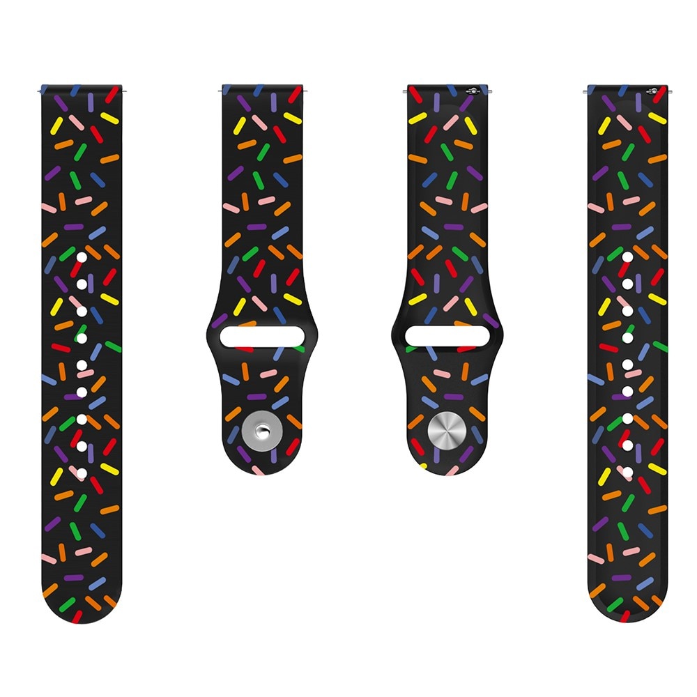Bracelet en silicone pour Mibro GS, noir paillettes