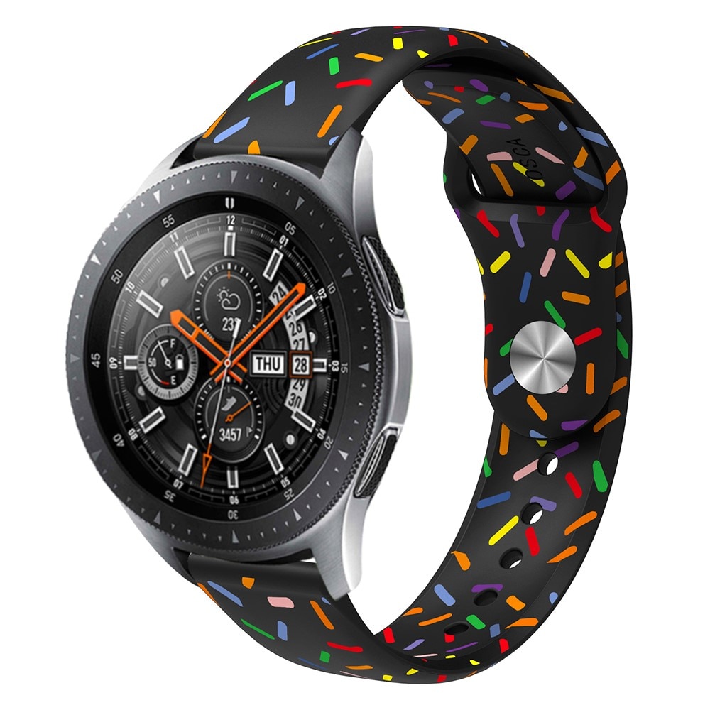 Bracelet en silicone pour Samsung Galaxy Watch 4 44mm, noir paillettes