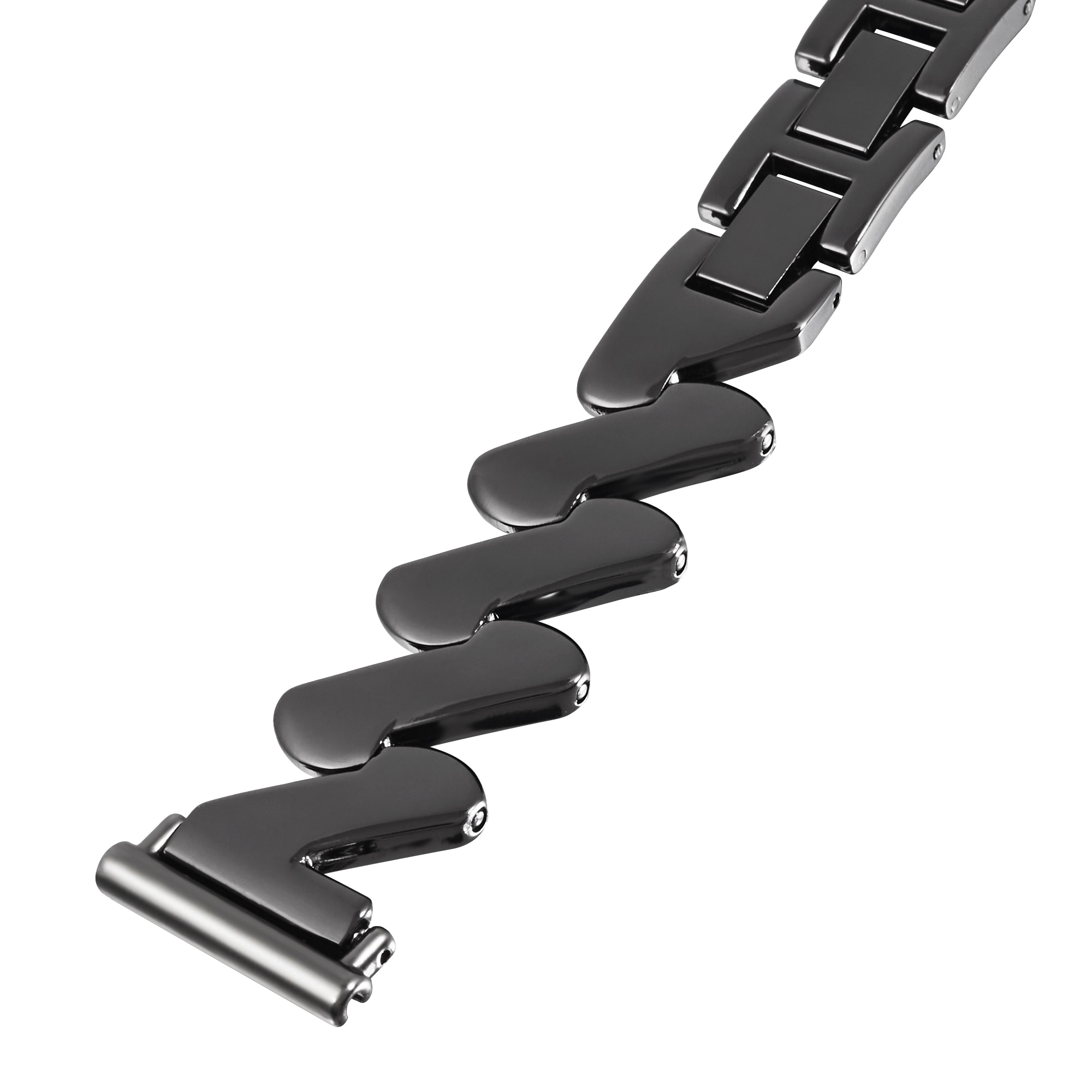 Bracelet en métal Ondulé Samsung Galaxy Watch 6 Classic 43mm, noir