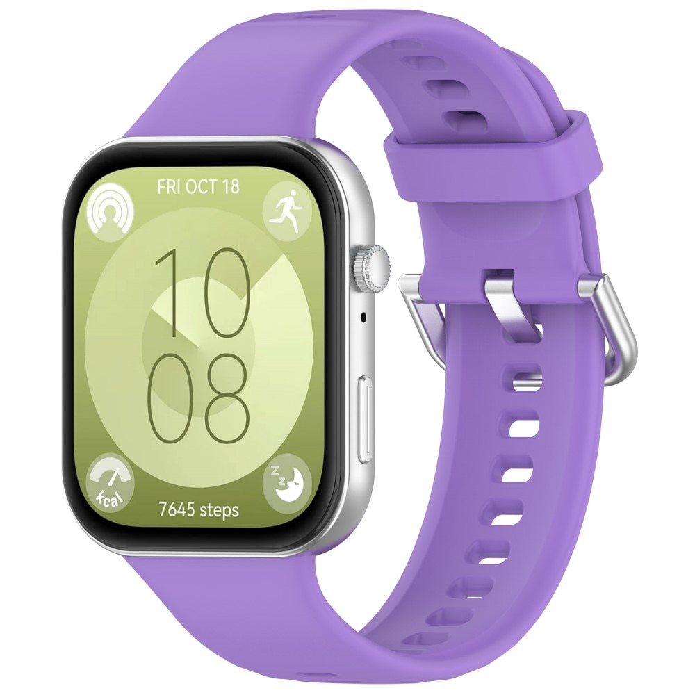 Bracelet en silicone pour Huawei Watch Fit 3, violet