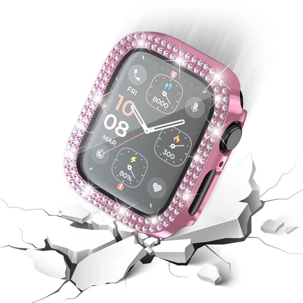 Full Cover Case Rhinestone Apple Watch SE 44mm,  rose