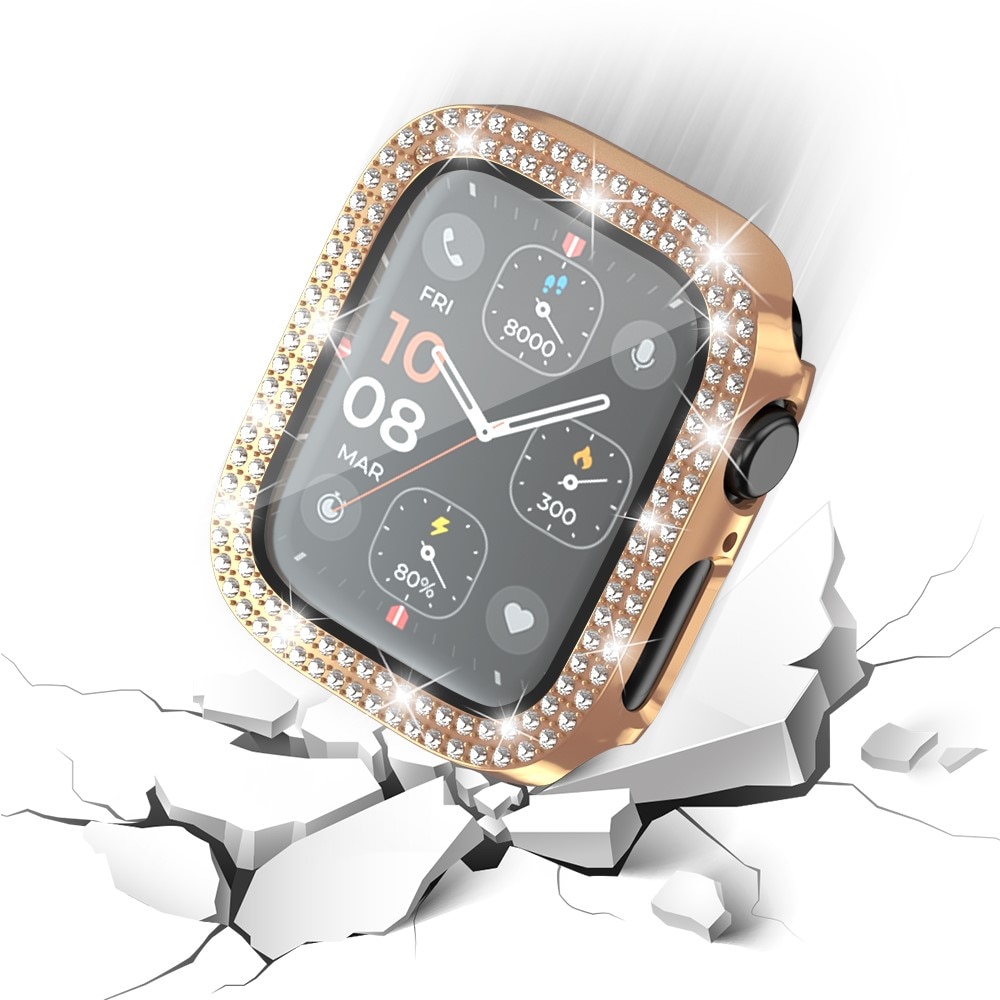 Full Cover Case Rhinestone Apple Watch SE 44mm,  or rose