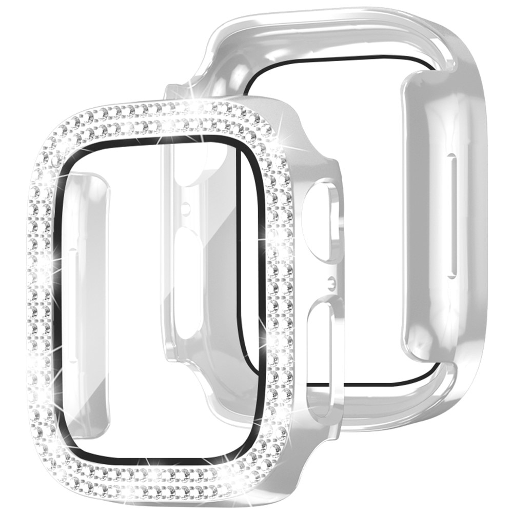 Full Cover Case Rhinestone Apple Watch Series 4-6 40mm,  argent