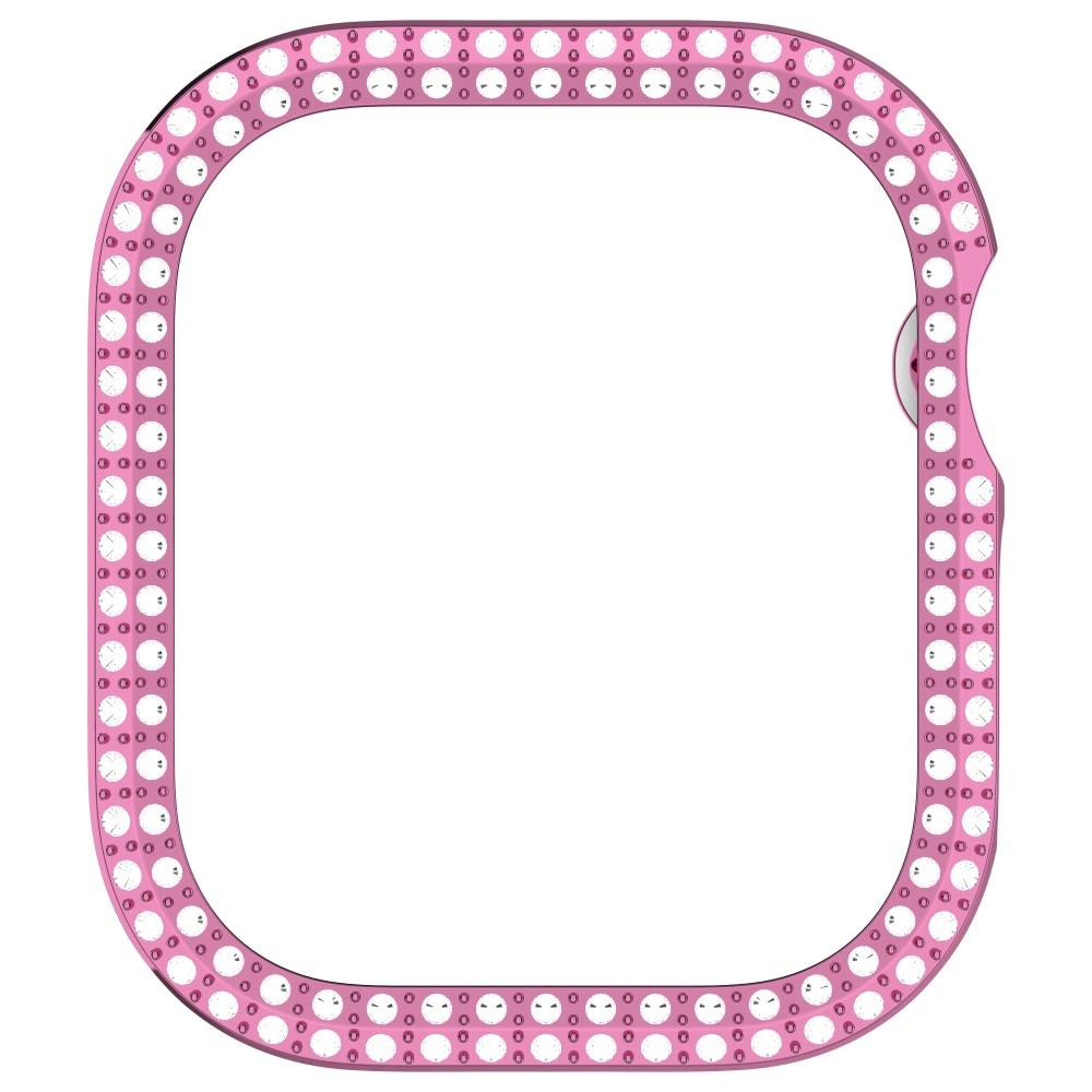 Coque Rhinestone Apple Watch Series 10 42mm, rose