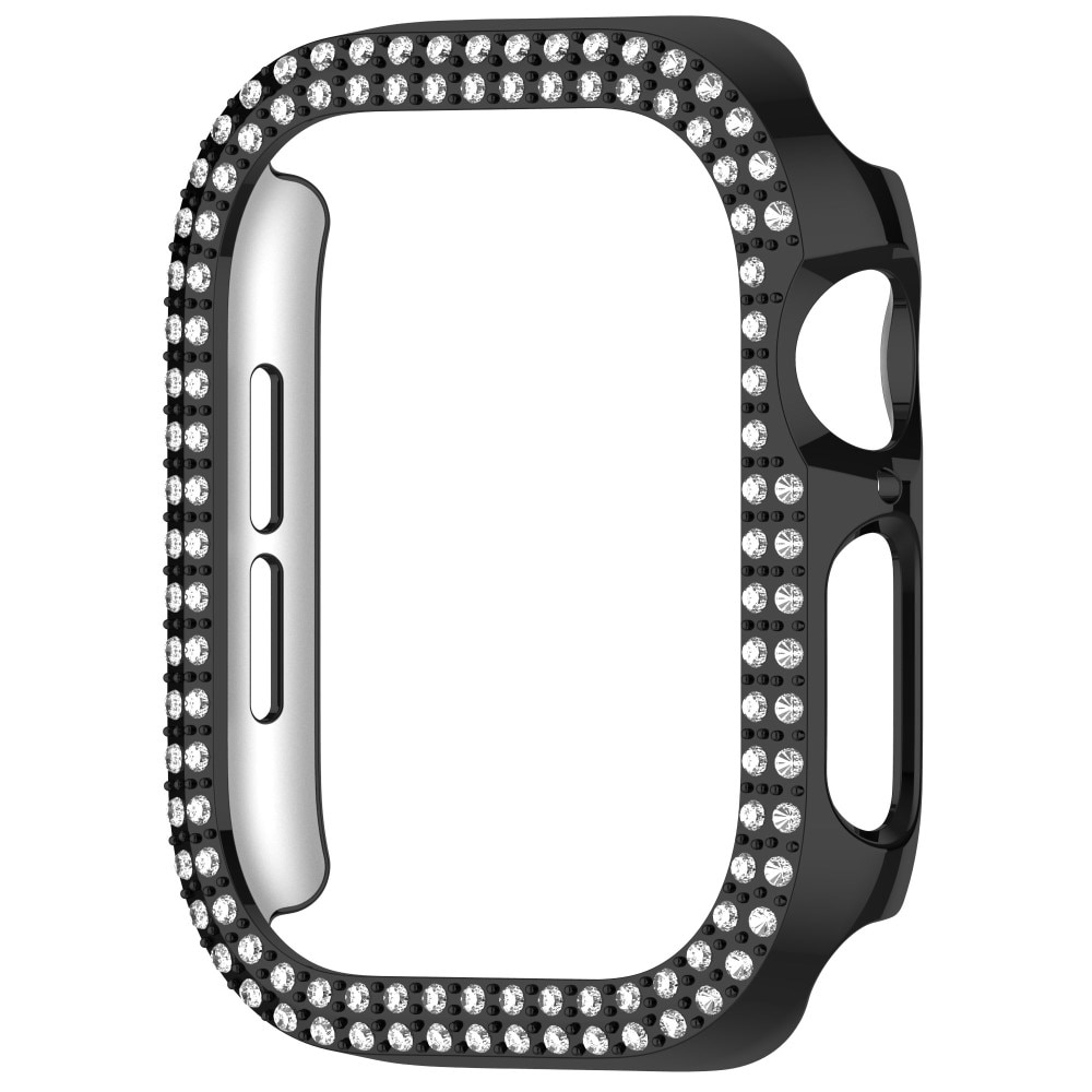 Coque Rhinestone Apple Watch Series 10 42mm, noir