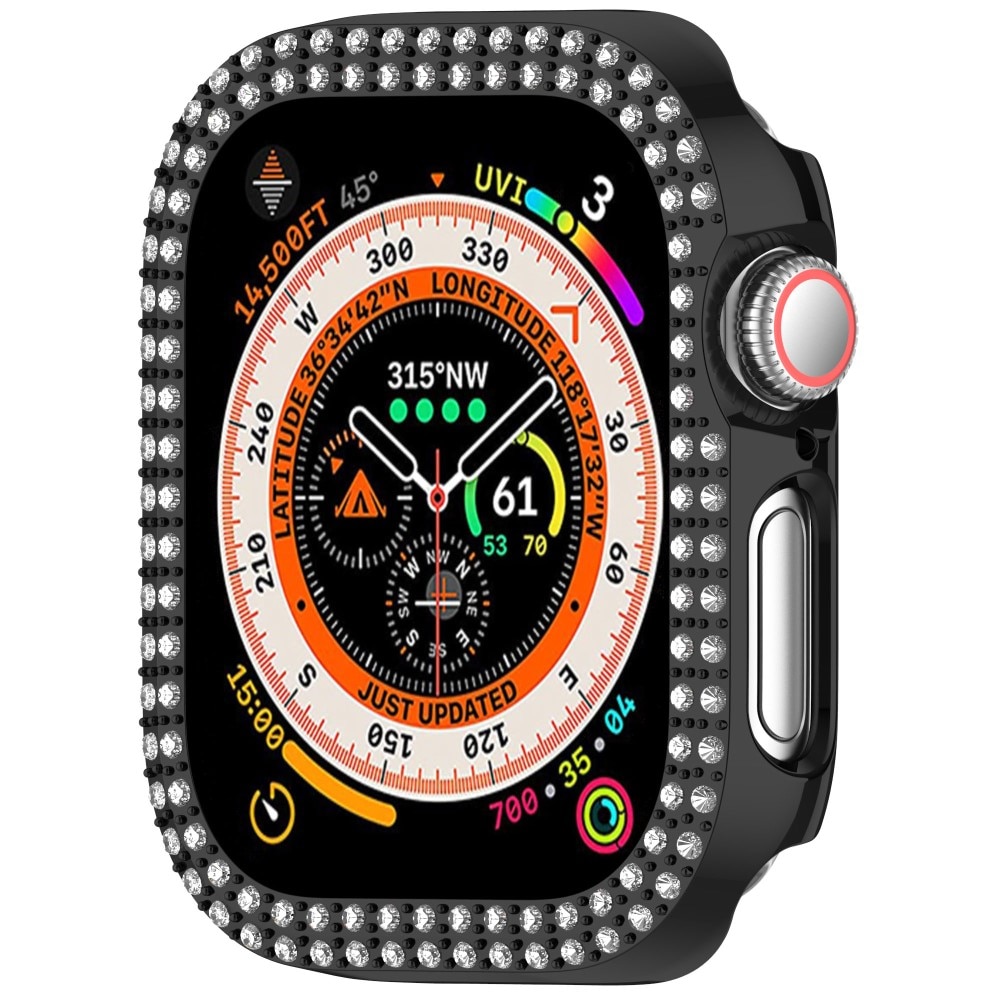 Coque Rhinestone Apple Watch Series 10 42mm, noir