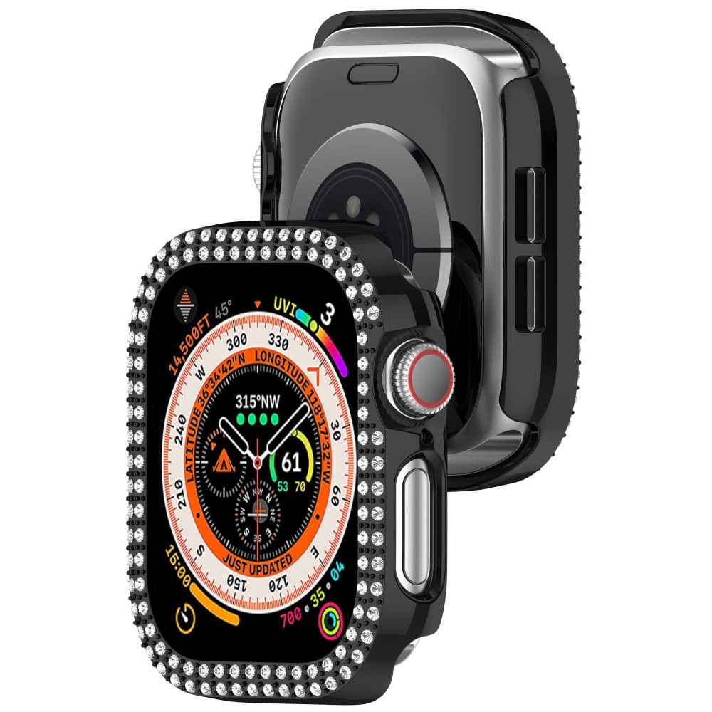 Coque Rhinestone Apple Watch Series 10 42mm, noir