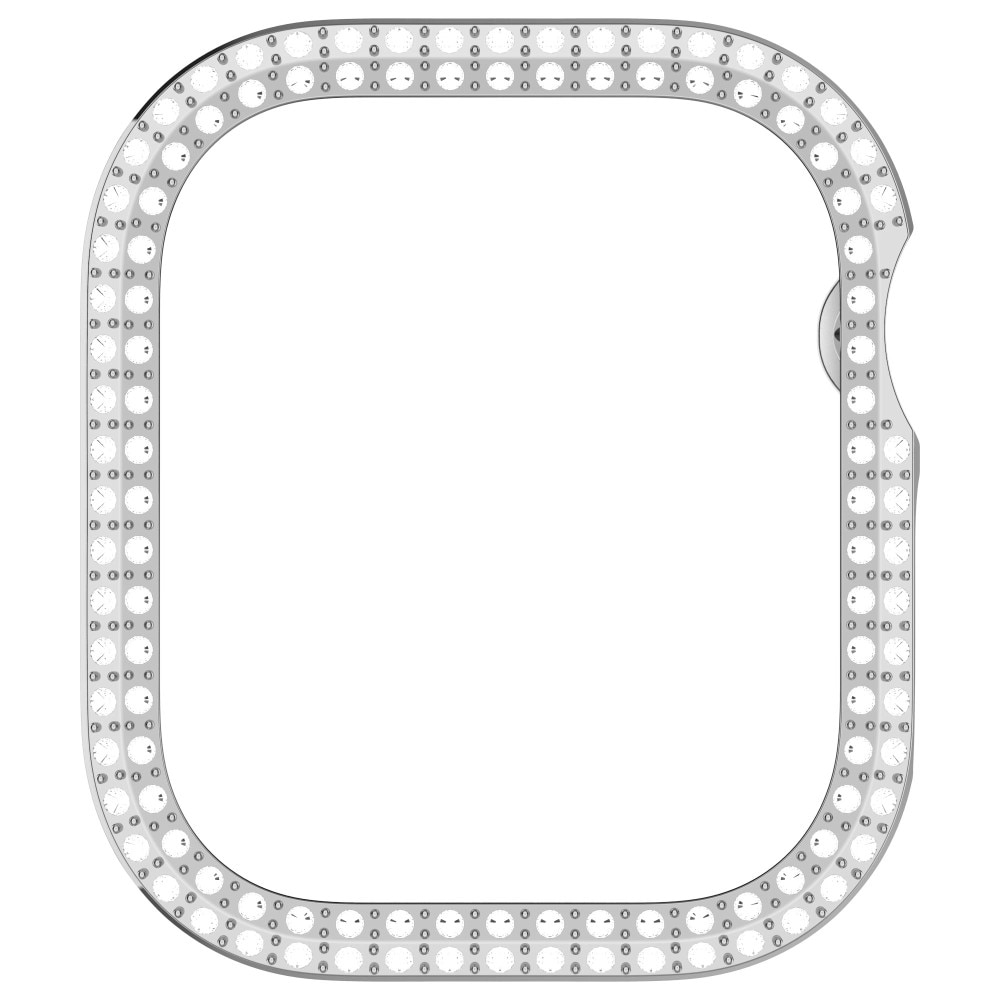 Coque Rhinestone Apple Watch Series 10 42mm, argent