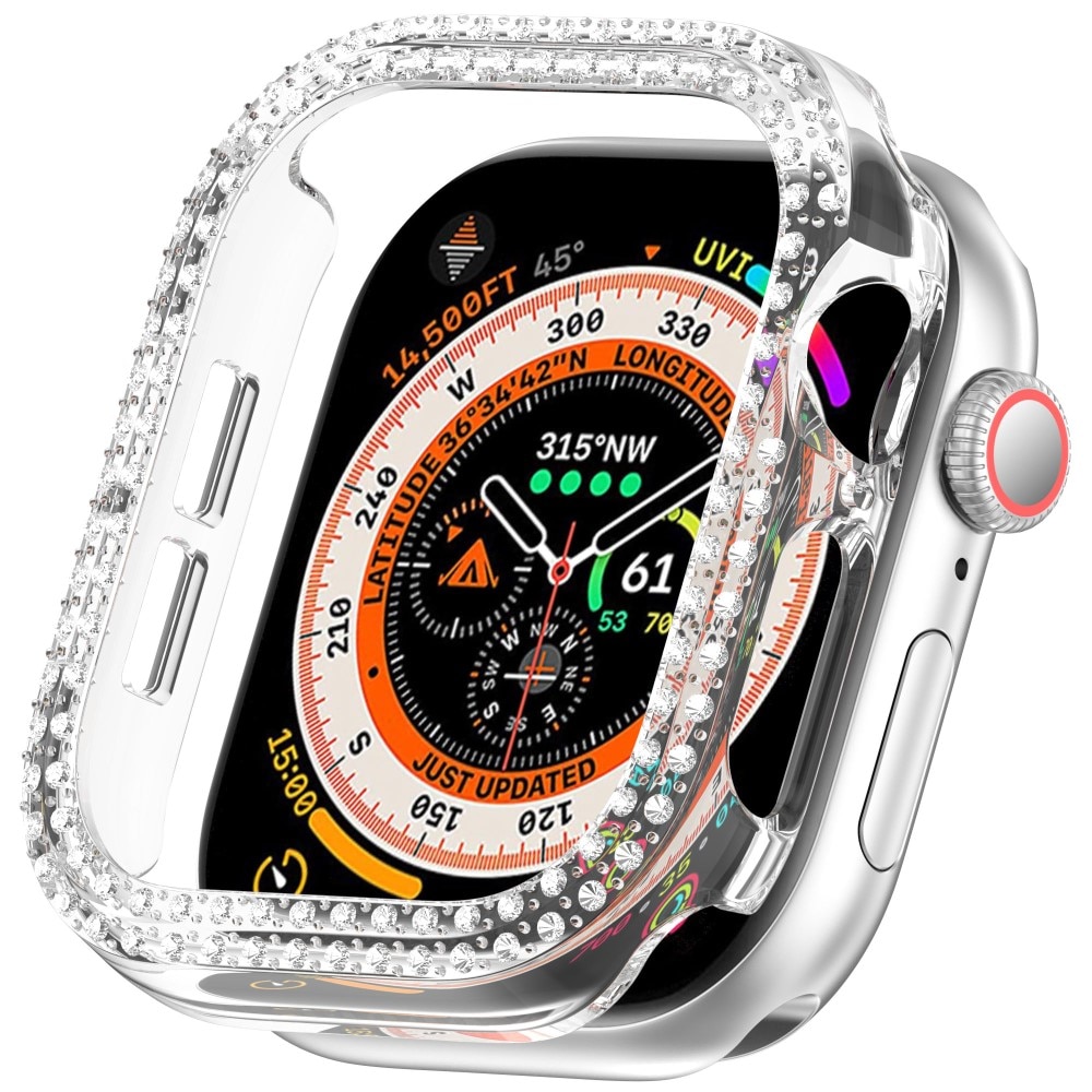 Coque Rhinestone Apple Watch Series 10 42mm, transparent