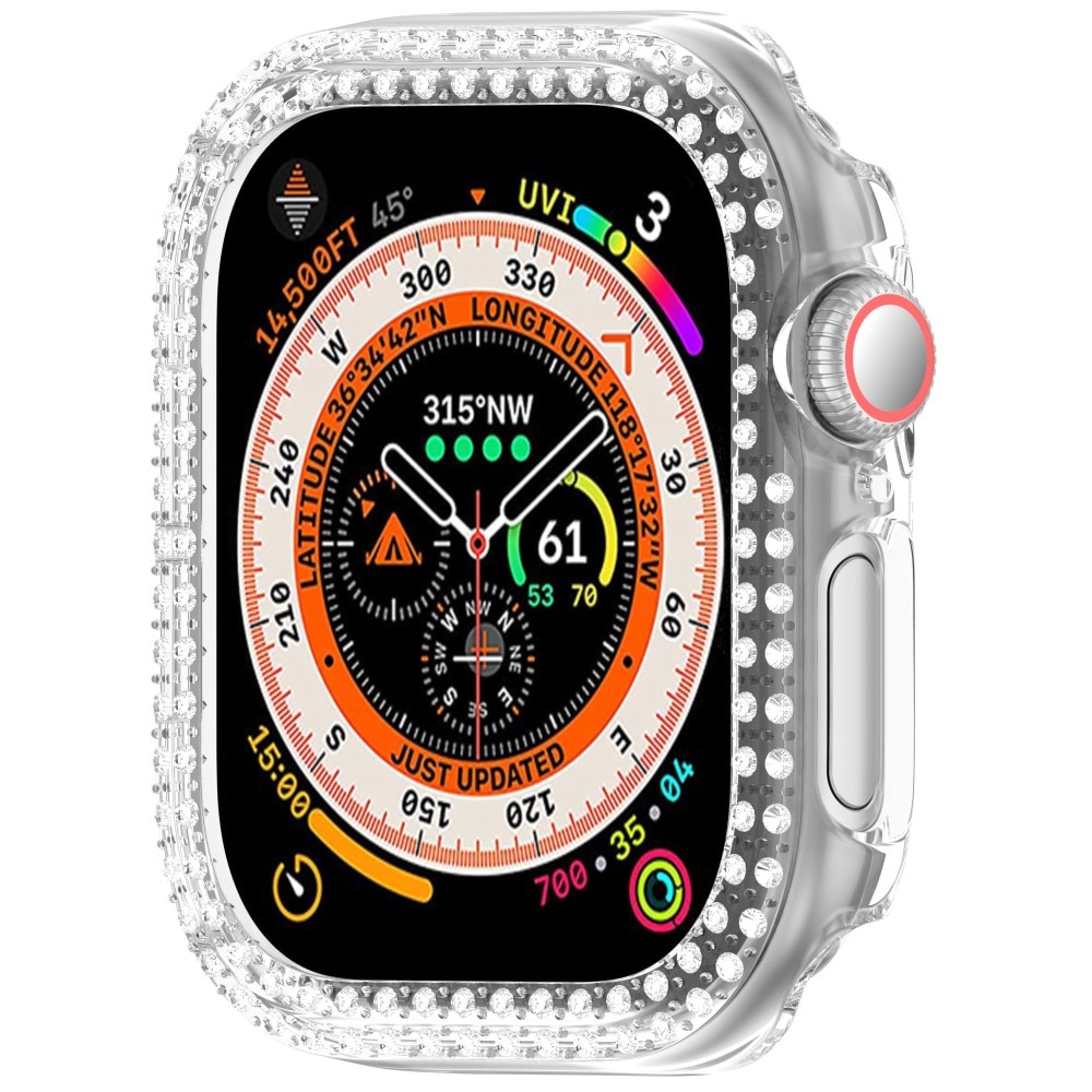 Coque Rhinestone Apple Watch Series 10 42mm, transparent