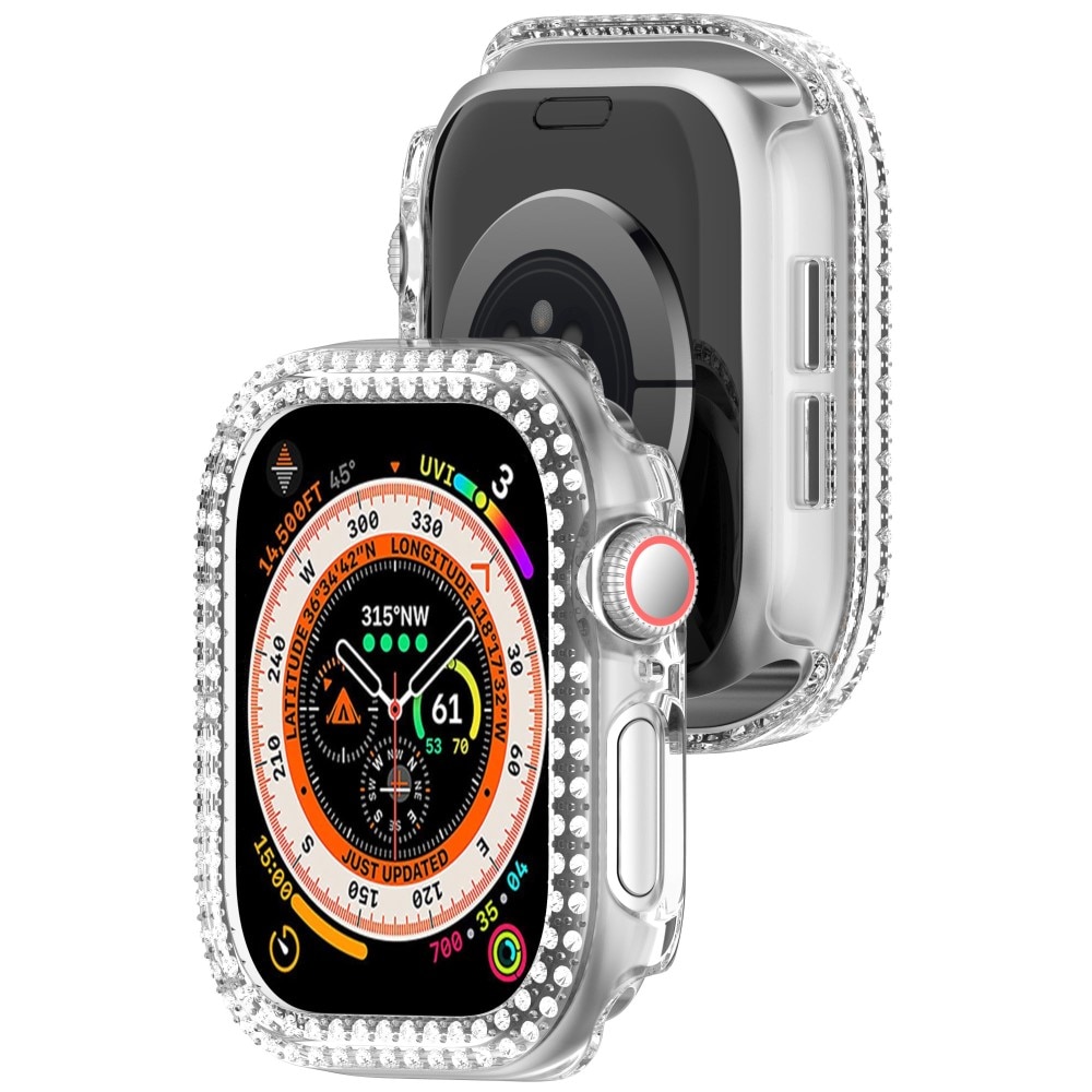 Coque Rhinestone Apple Watch Series 10 42mm, transparent