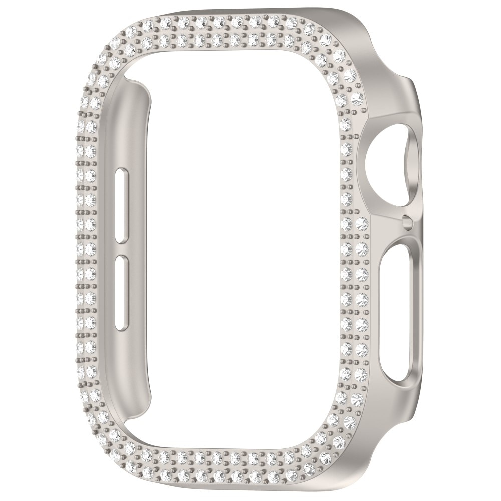 Coque Rhinestone Apple Watch Series 10 42mm, champagne d'or