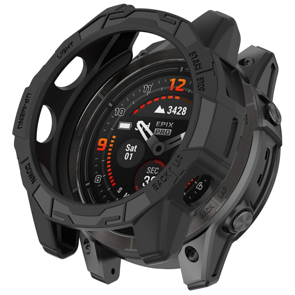 Coque TPU Garmin Fenix E 47mm, noir