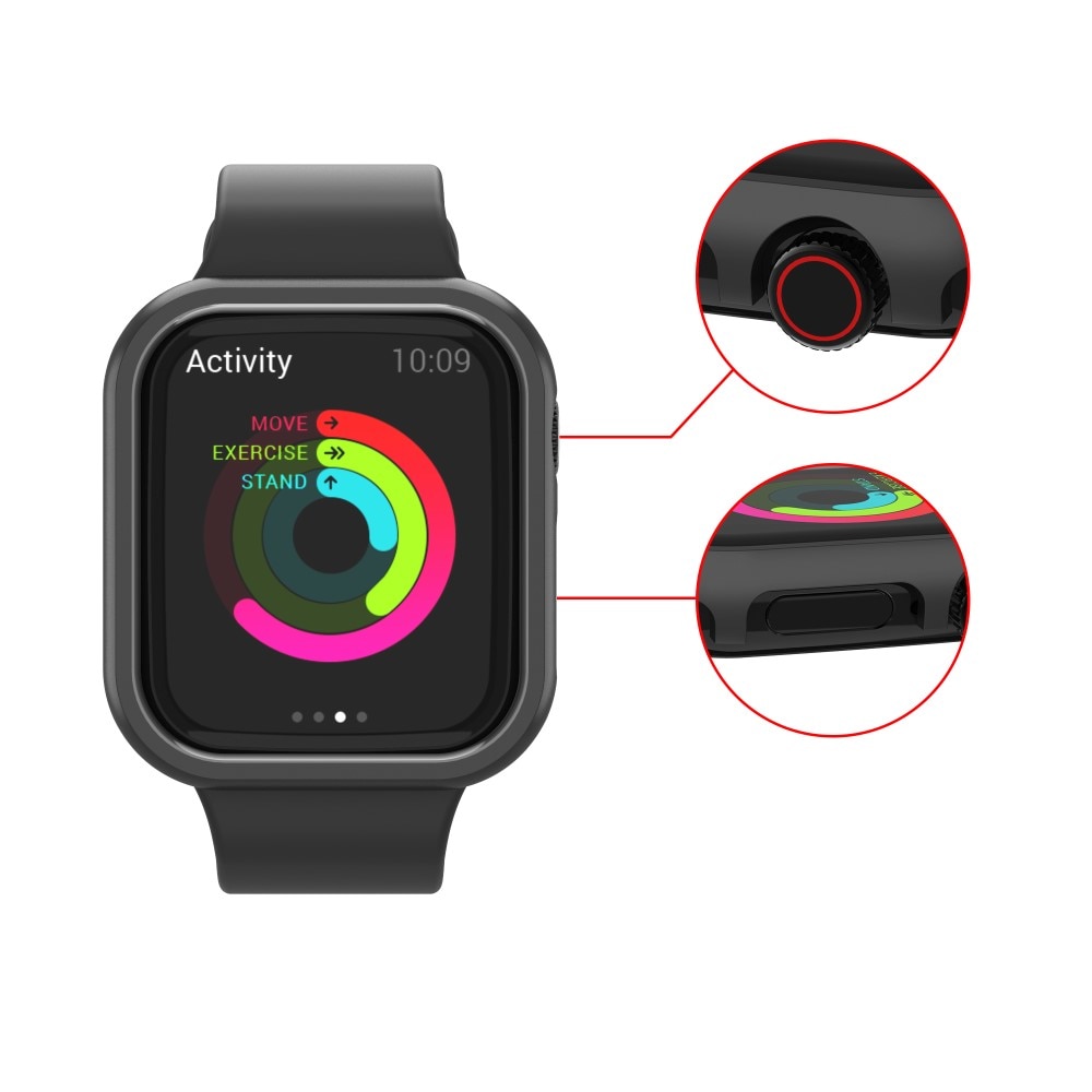 Coque en aluminium Apple Watch 45mm Series 7, noir