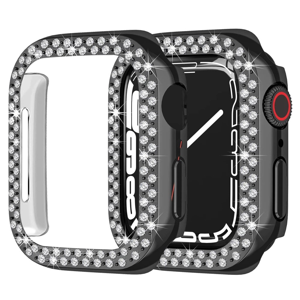 Coque Rhinestone Apple Watch 45mm Series 8 Noir