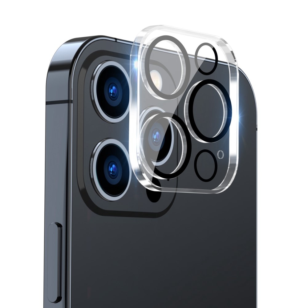 Protecteur d'objectif aluminium verre trempé iPhone 14 Pro Max Transparent