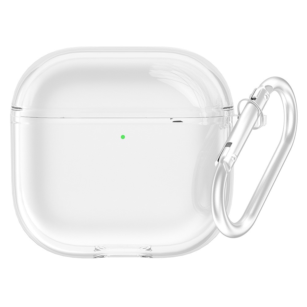 Coque en TPU avec mousqueton Apple AirPods 4, transparent