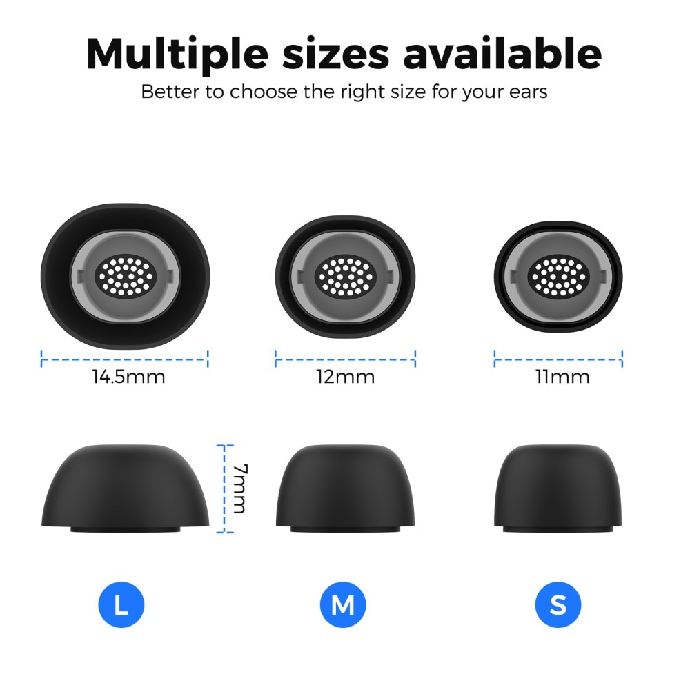 Ear Tips (3-pack) Samsung Galaxy Buds 3 Pro, noir