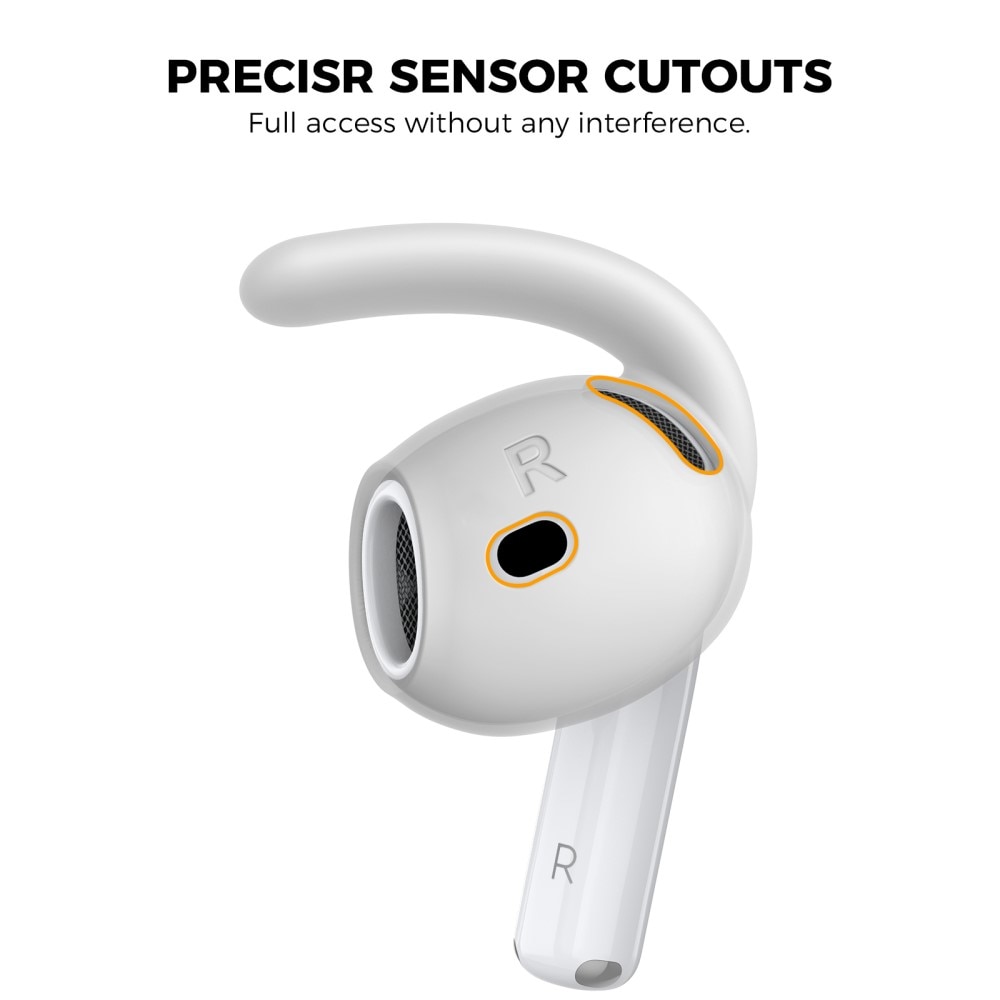 Sport Earhooks Apple AirPods 4, blanc