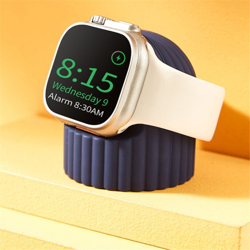 Support de Charge rainuré Apple Watch, blanc