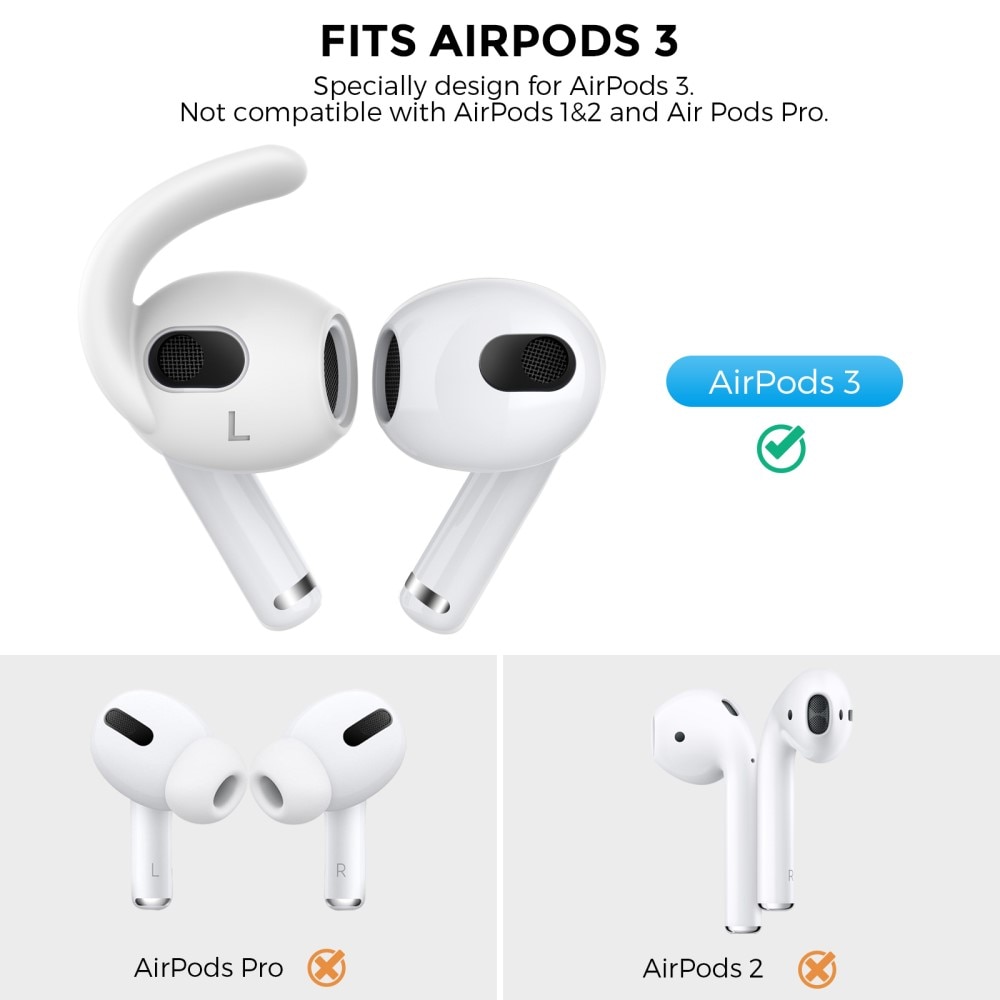 Sport Earhooks Apple AirPods 3, blanc