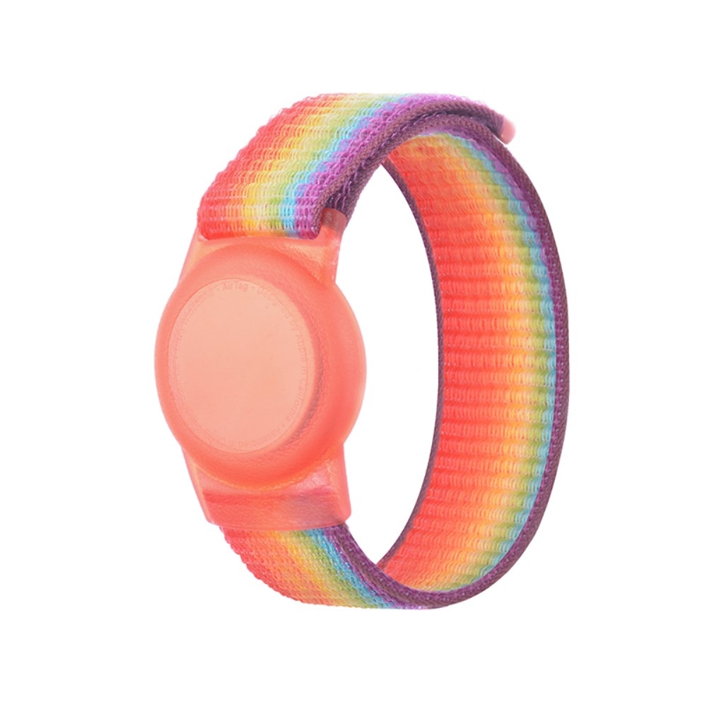 Bracelet en nylon pour enfants Apple AirTag, Arc-en-ciel