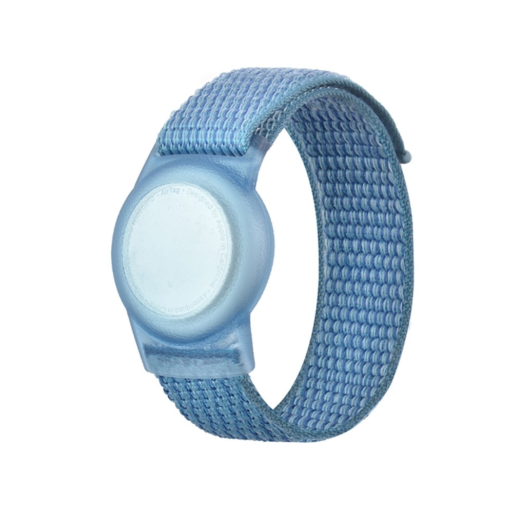 Bracelet en nylon pour enfants Apple AirTag, bleu