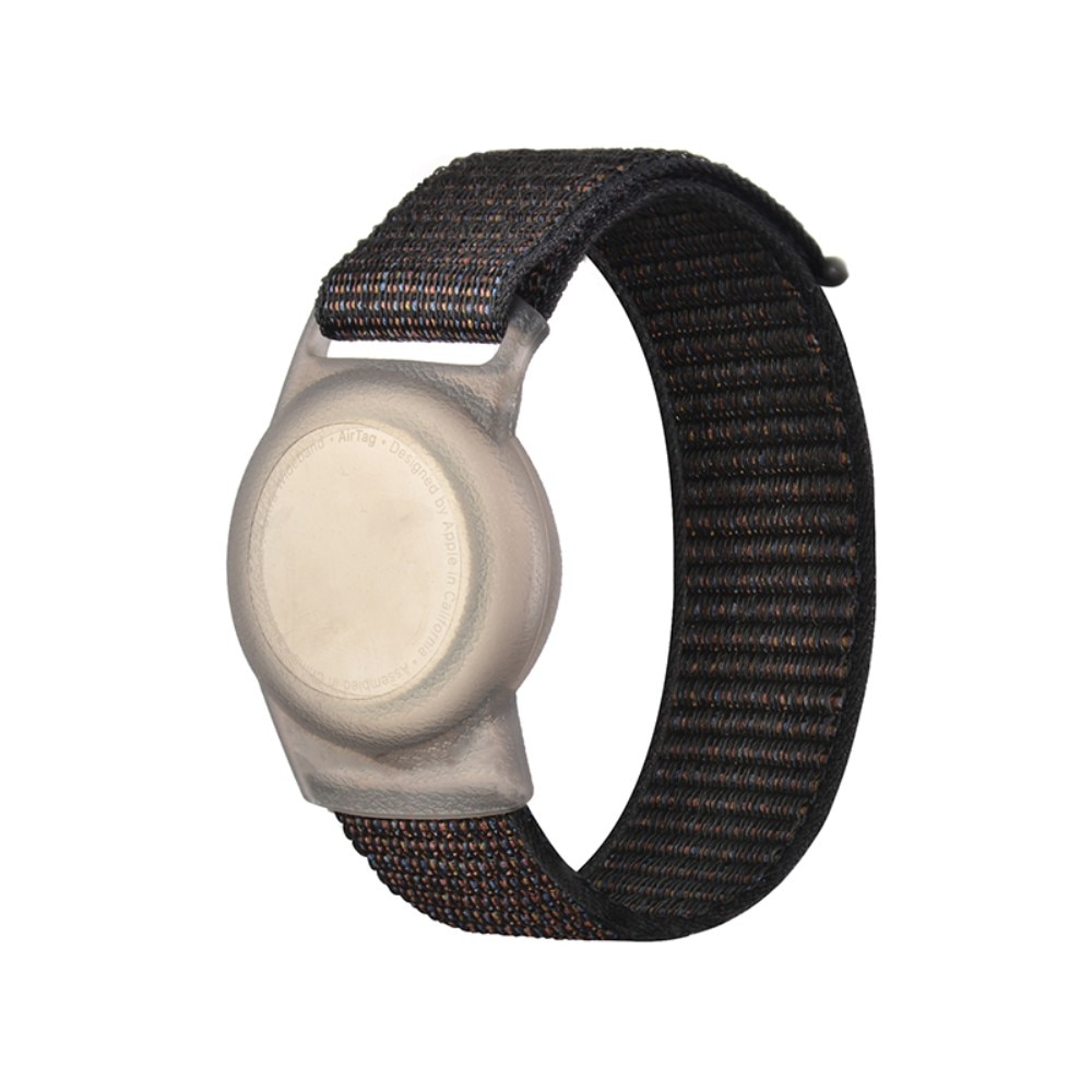 Bracelet en nylon pour enfants Apple AirTag, noir