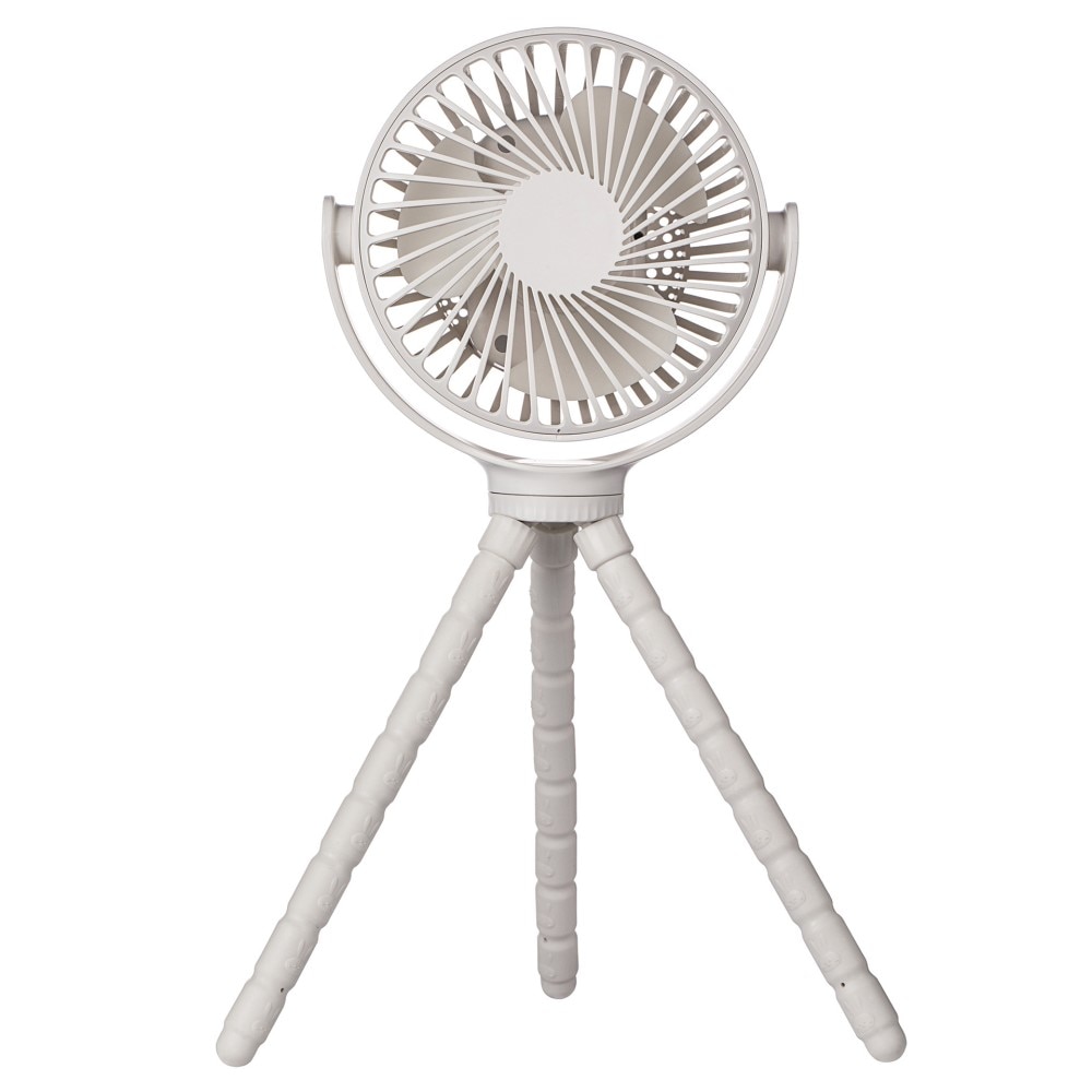 Ventilateur portable avec pieds flexibles, Blanc