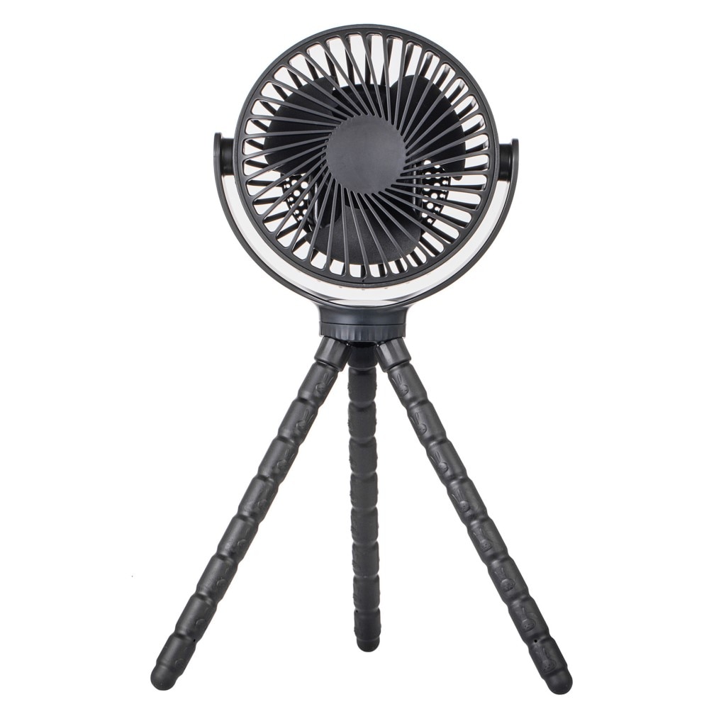 Ventilateur portable avec pieds flexibles, Noir