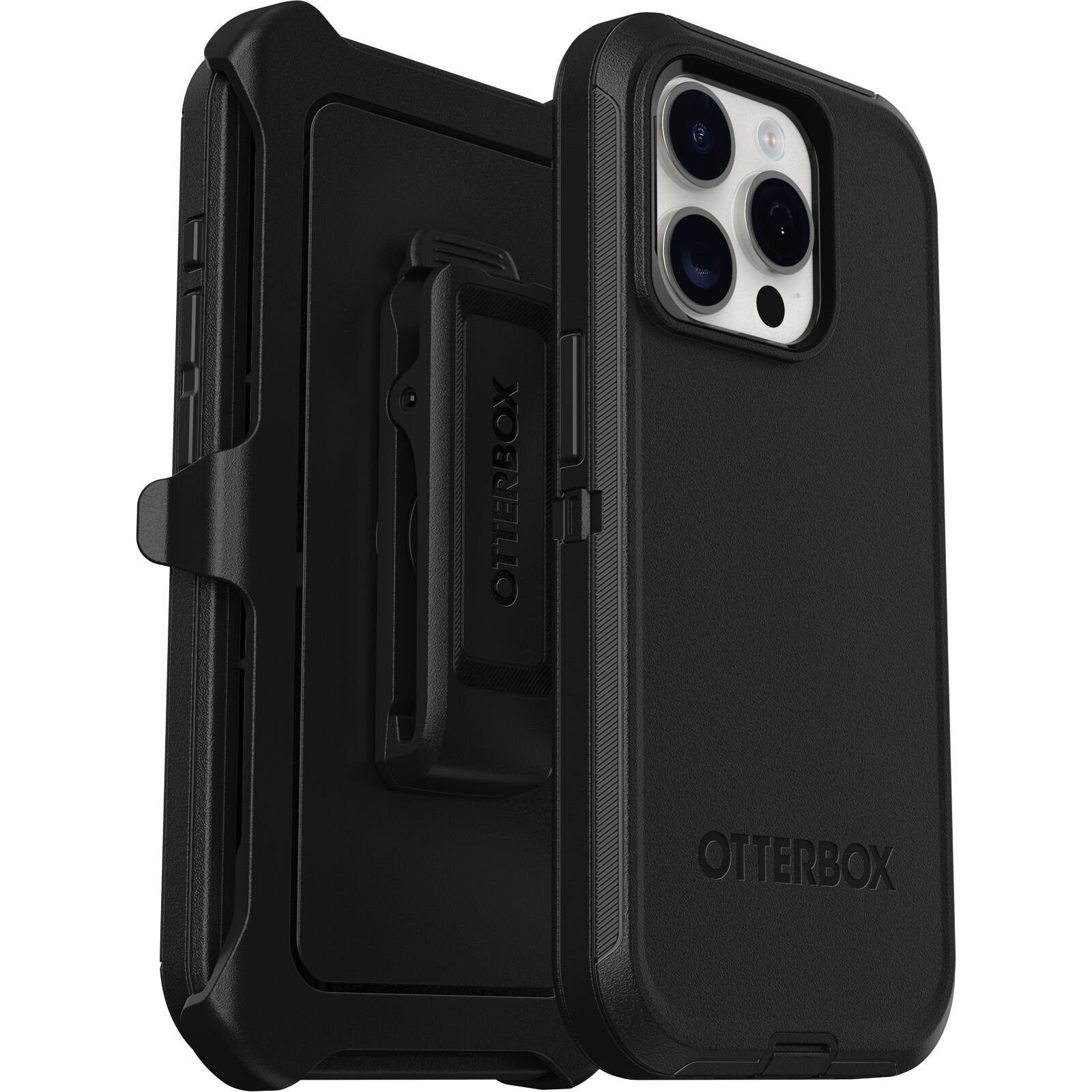 Coque Defender iPhone 15 Pro, noir