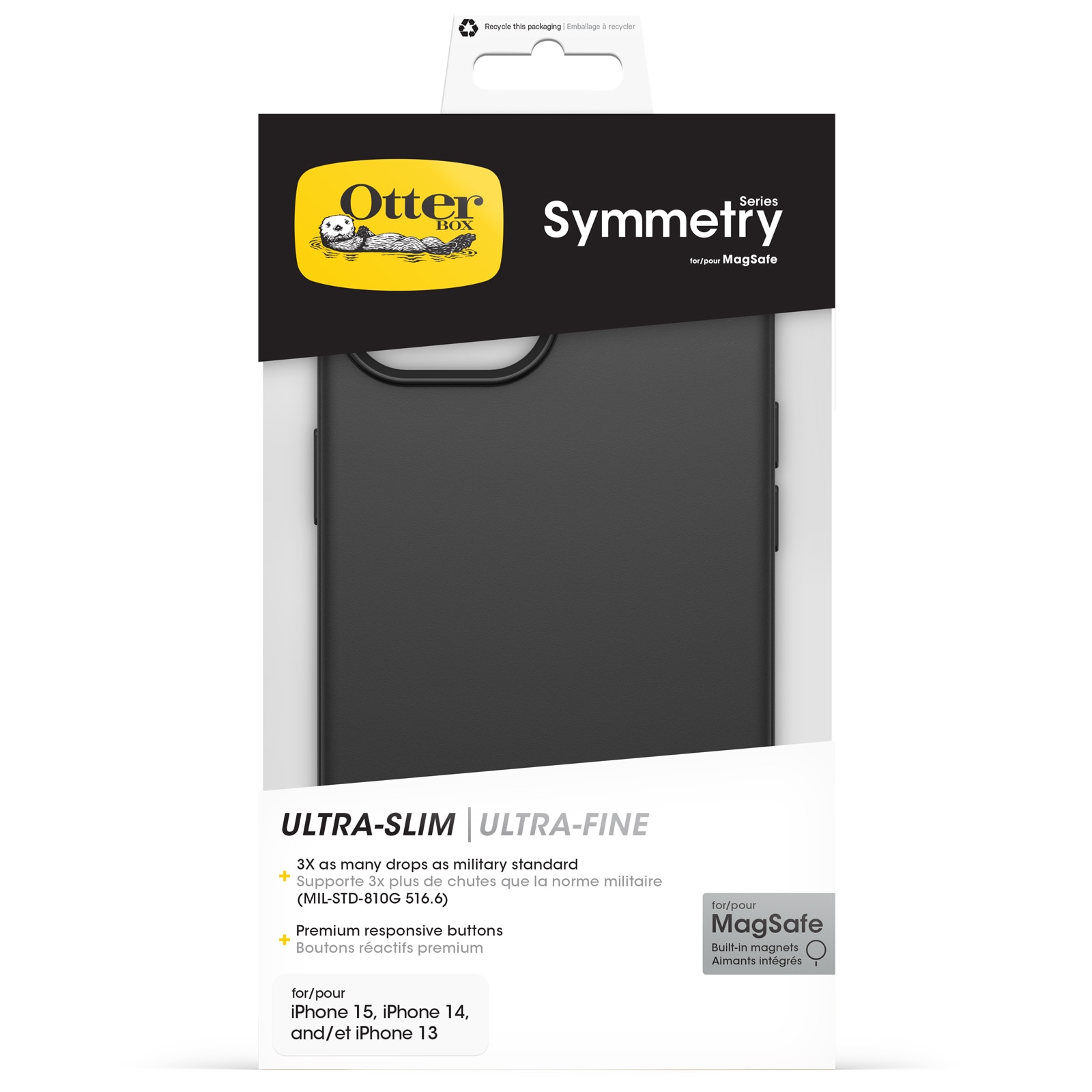 Coque Symmetry Plus MagSafe iPhone 15, Black