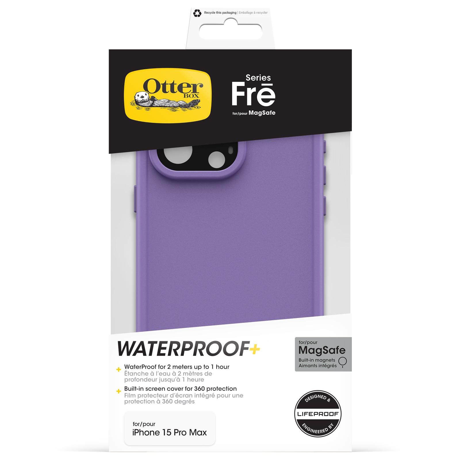 FRE MagSafe Coque iPhone 15 Pro Max Plum