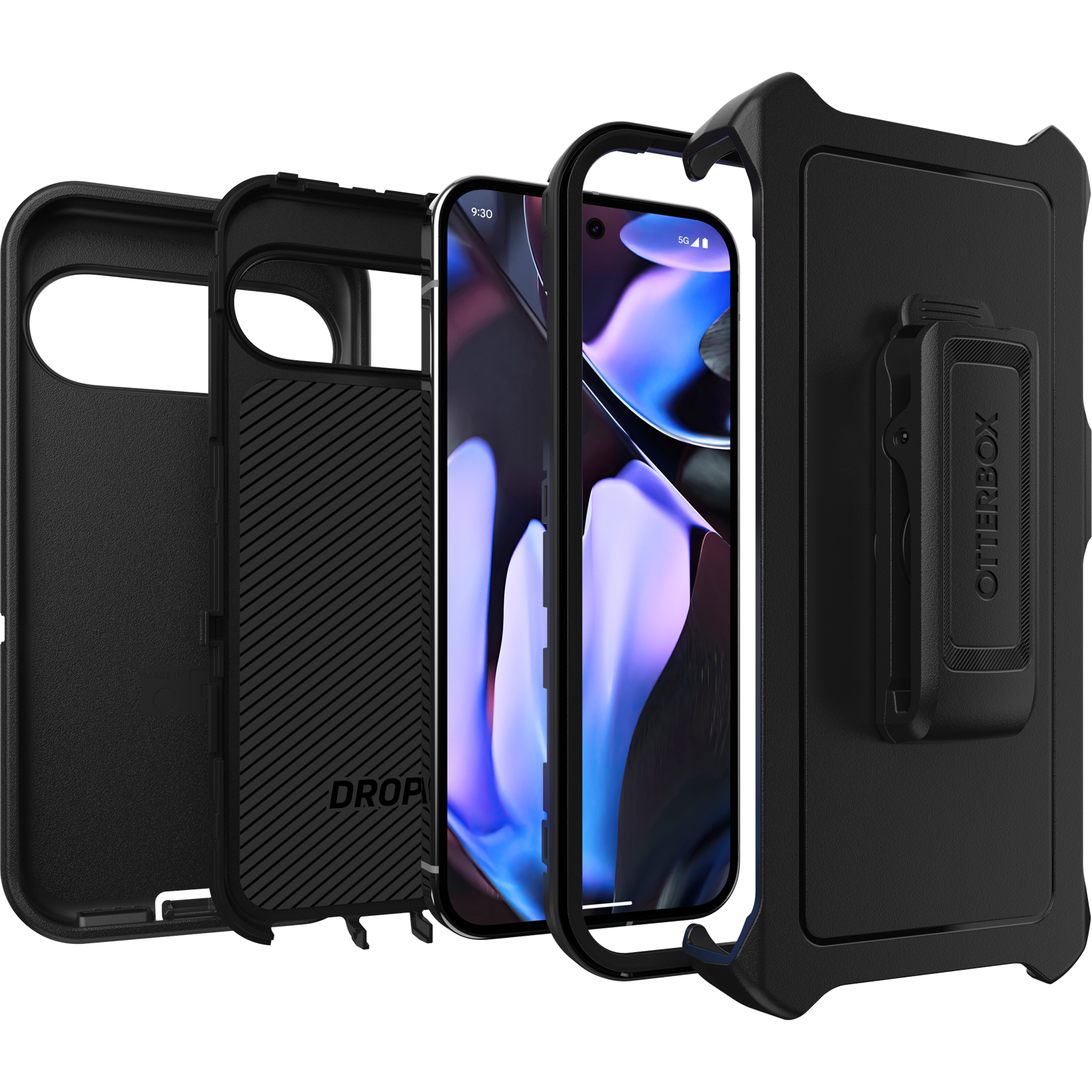 Coque Defender Google Pixel 9 Pro XL, noir