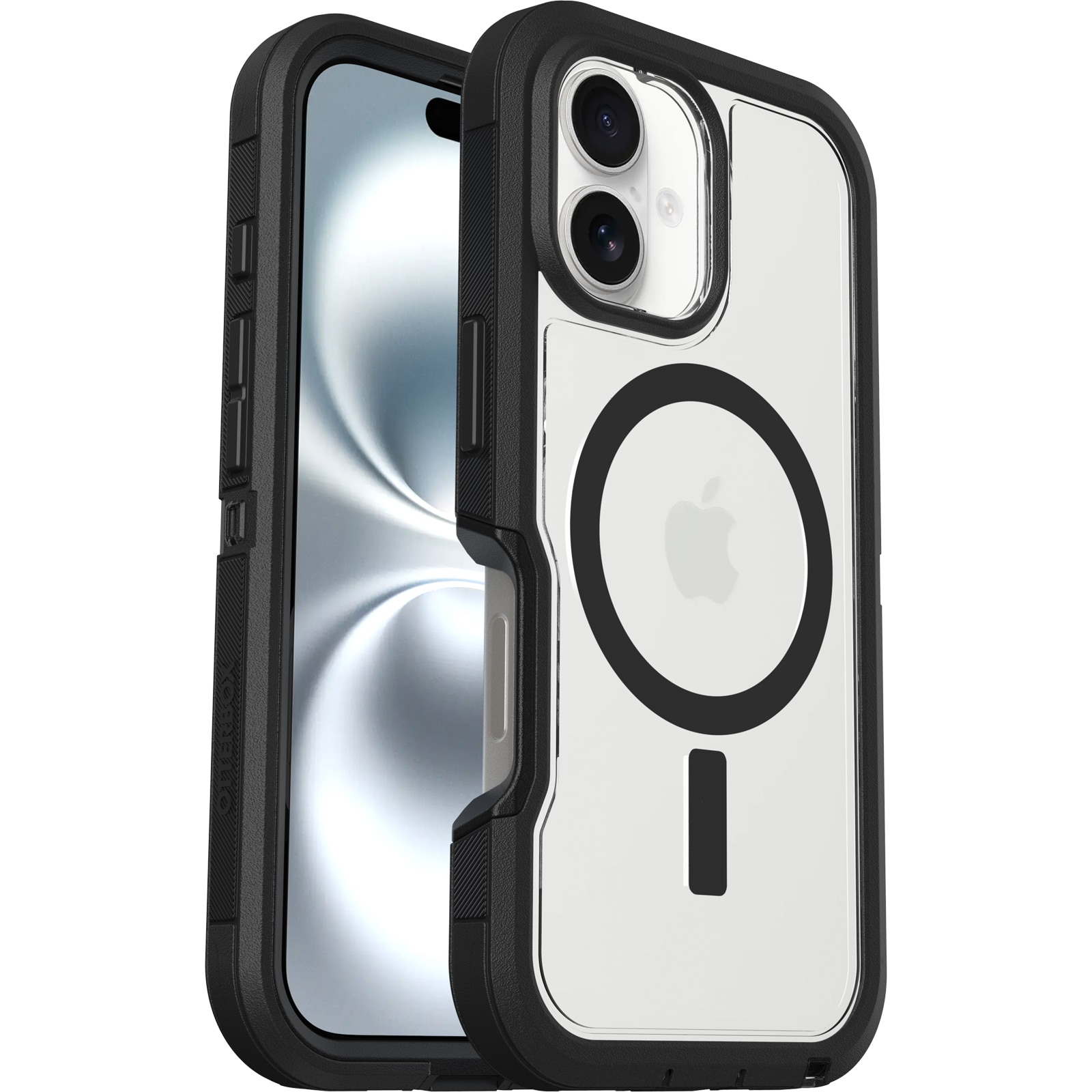 Coque Defender XT iPhone 16, Clear/Black