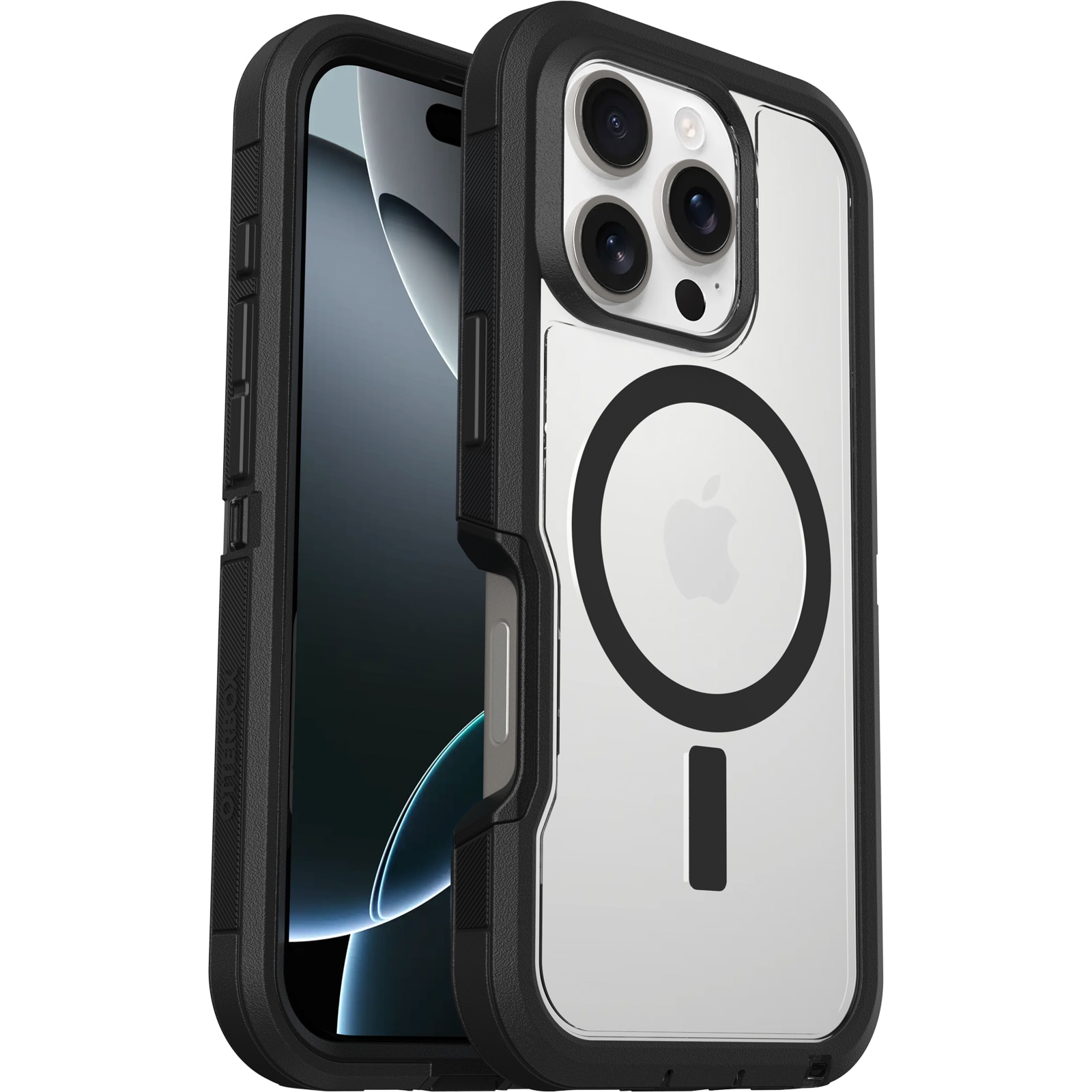 Coque Defender XT iPhone 16 Pro, Clear/Black