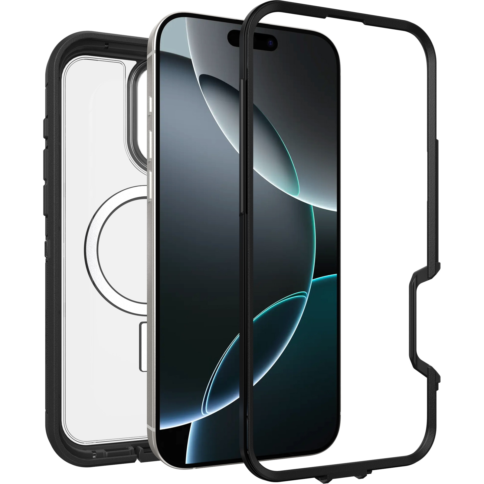 Coque Defender XT iPhone 16 Pro Max, Clear/Black