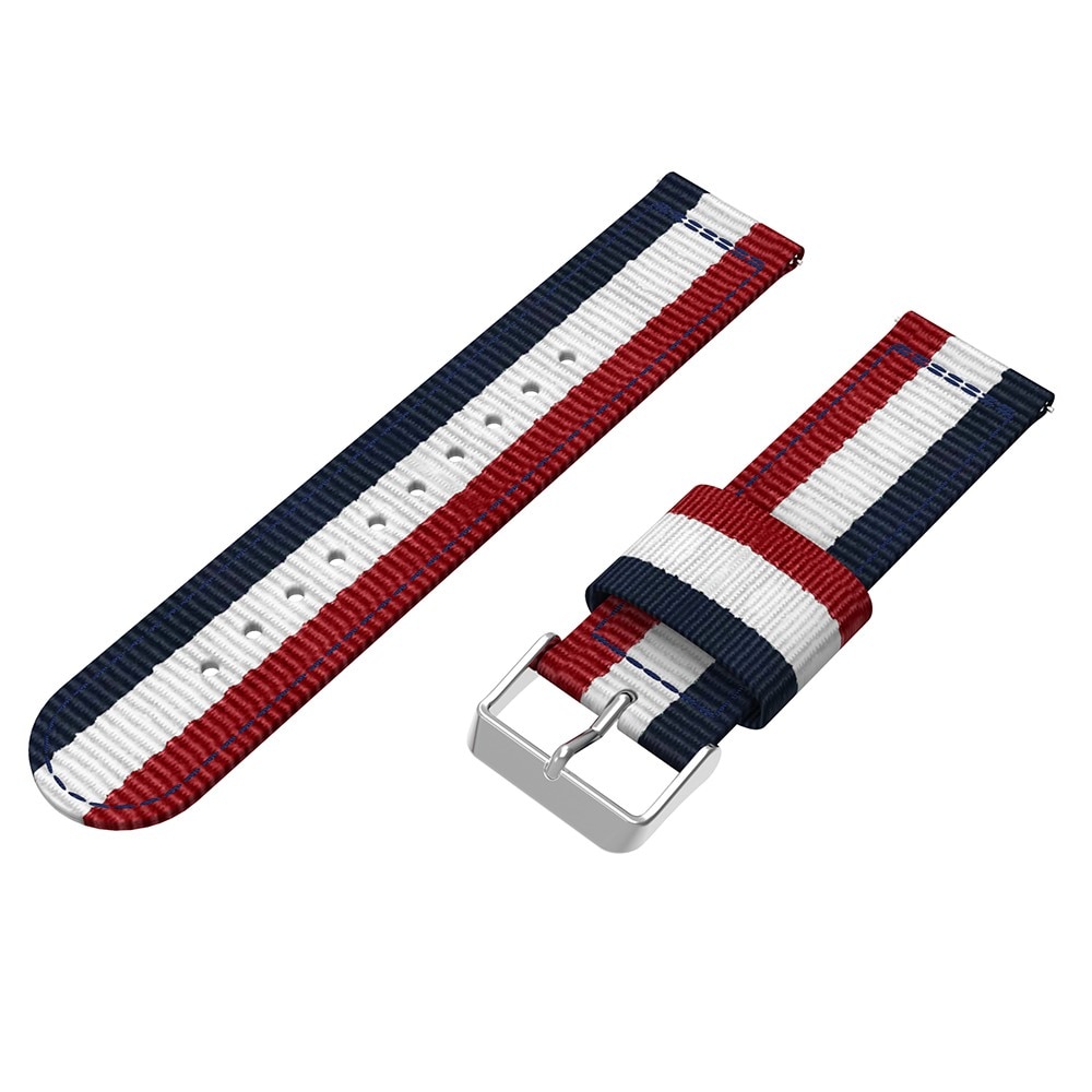 Bracelet en nylon Amazfit Balance, bleu/blanc/rouge