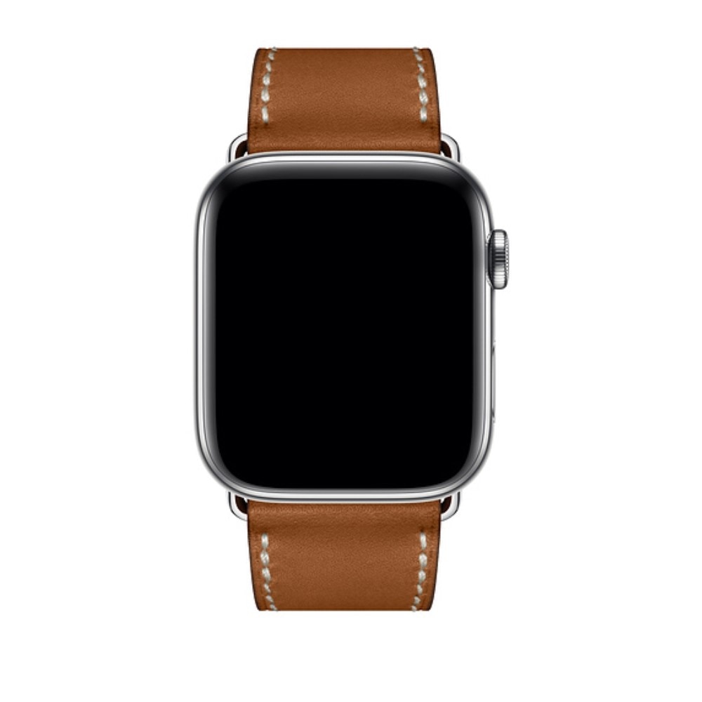 Bracelet en cuir Apple Watch Series 10 42mm, cognac