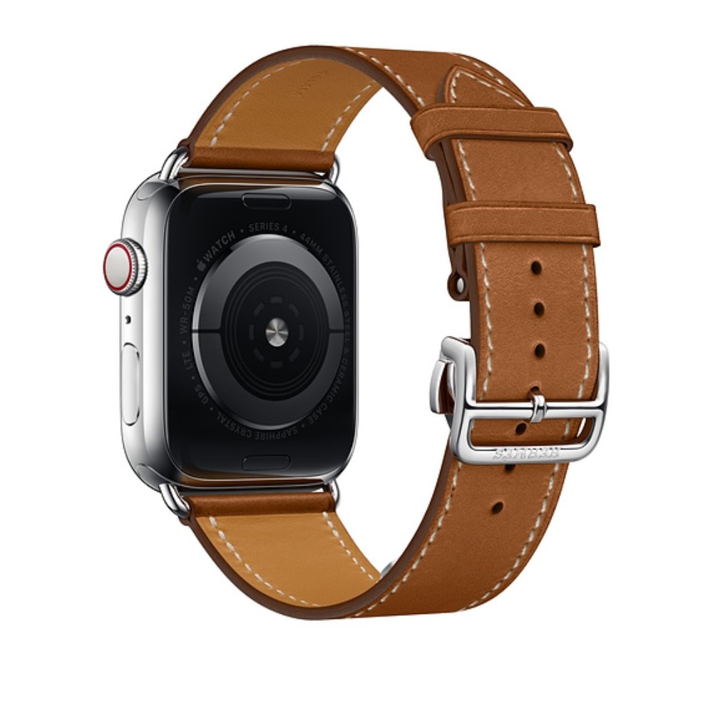 Bracelet en cuir Apple Watch Series 10 42mm, cognac