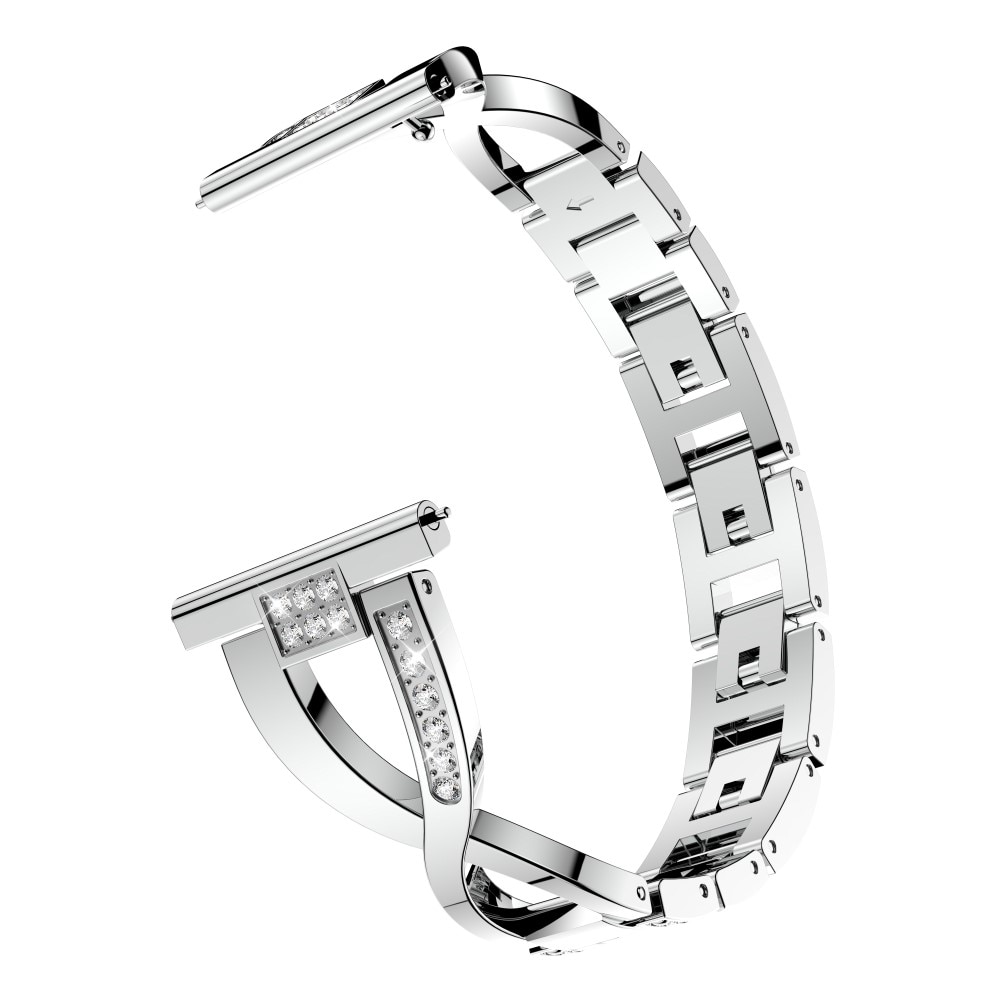 Bracelet Cristal Samsung Galaxy Watch Active 2 40mm, argent