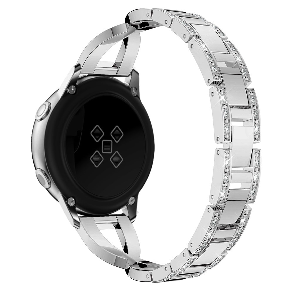 Bracelet Cristal Samsung Galaxy Watch Active, argent