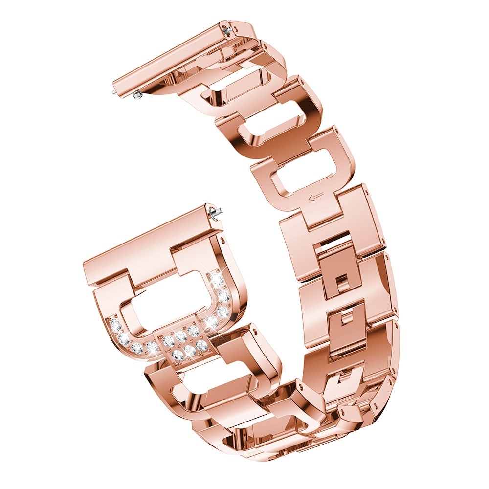 Bracelet Rhinestone Samsung Galaxy Watch 4 44mm, or rose