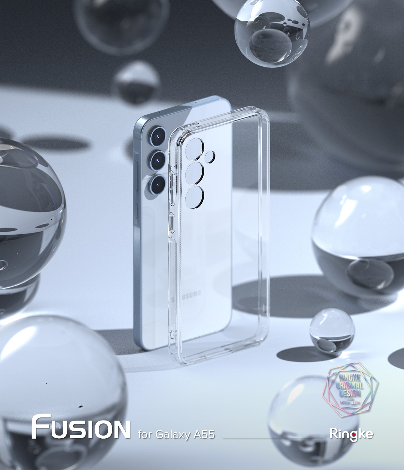 Coque Fusion Samsung Galaxy A55, Clear