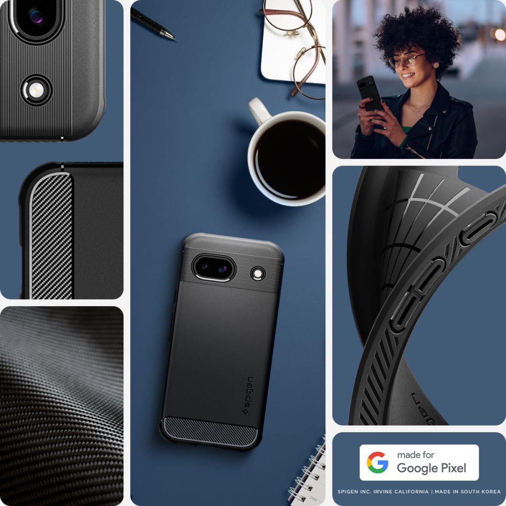 Case Rugged Armor Google Pixel 8a, Black